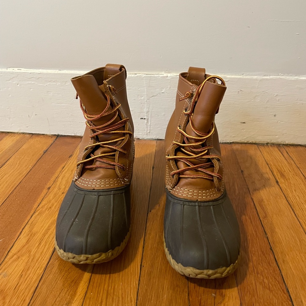 SOLD: L.L Bean Boots, fleece lined, tan/brown, size 8 (womens)